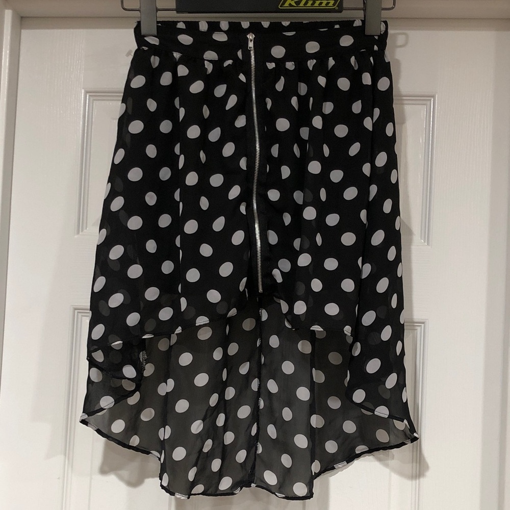 Girl’s Black and White Polka Dot Skirt